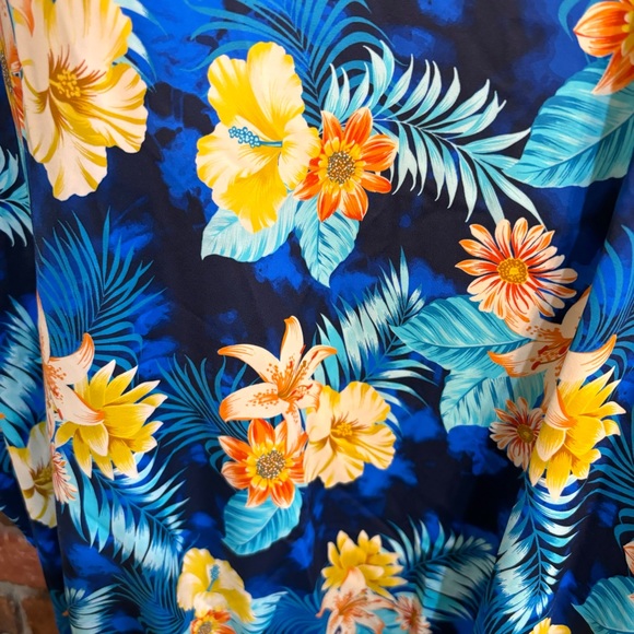 Swimsuits For All womens floral side tie tankini top blue 26 - Picture 3 of 5